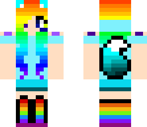 rainbow wolf dj girl