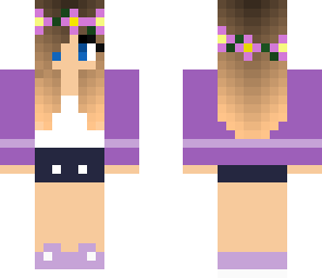 purple flowercrown girl