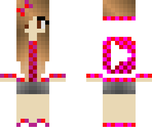 updated cute red and pink youtube girl