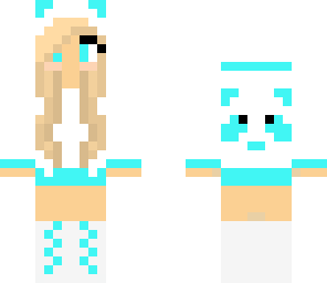 panda girl blue