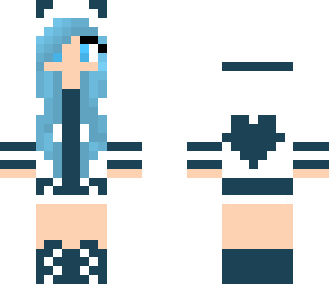 cute bleu haired girl