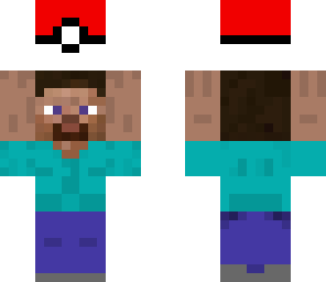 steve holding pokeball