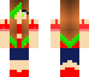 green highlights girl