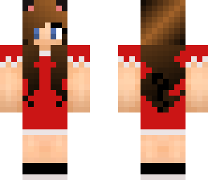 kitty in a red dress