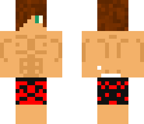 gud guy in shorts in red and black