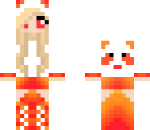 pretty panda fire girl