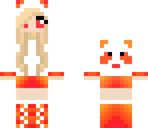 cute fire panda girl