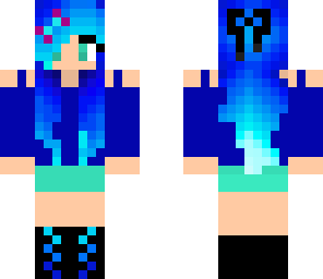 cute blue haired girl