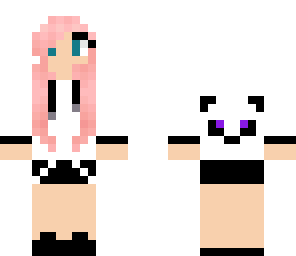 pink hair panda girl