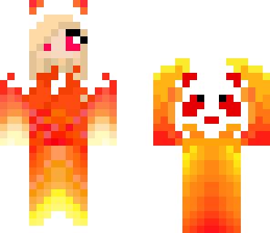 cute panda girl on fire