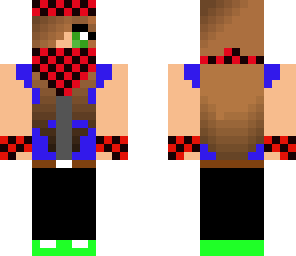 checkerboard bandanna girl 