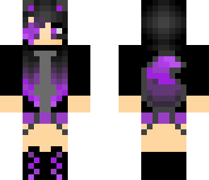 purple and black wolf girl