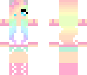 rainbow wolf girl