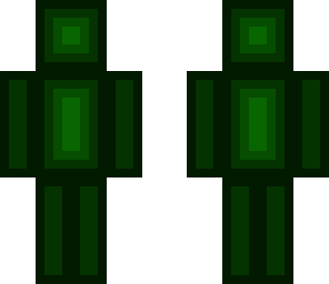 glowing green