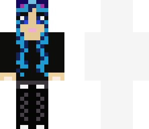 unfinished cat girl with blue hair