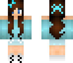 cute blue brunette