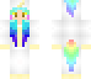 blue hair unicorn girl