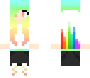 rainbow techno girl