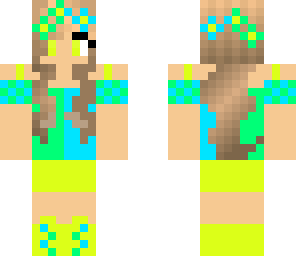 a multicolored girl