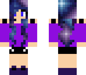 purple galaxy girl