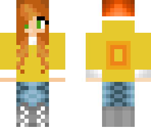 yellow gamer hoodie girl