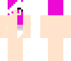 pink to white one sided hair base