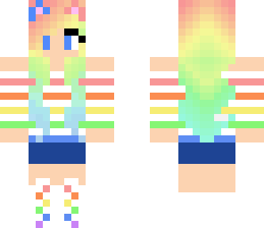 rainbow cat girl