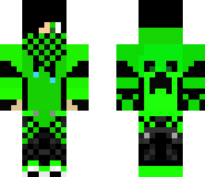 green hoodie