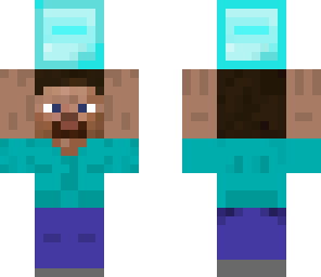 steve holding diamond block