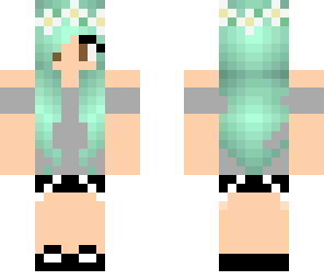 cute mint haired girl