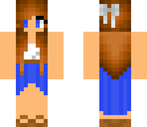 a blue eyed girl in a blue bottomed dress