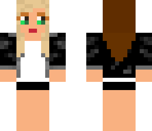 blonde biker chick with green eyes