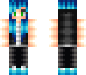electric blue gamer girl