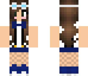 navy blue nerd in stockings