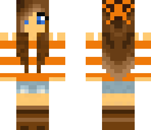 orange stripey girl