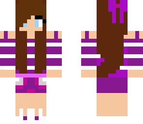 purple stripe girl