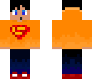 orange superman hoodie