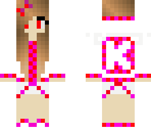 updated cute red and pink youtube girl