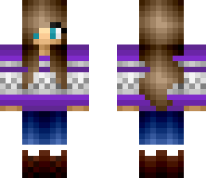 winter sweater girl purple updated