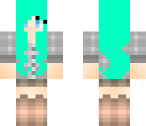 adorable mint haired girl