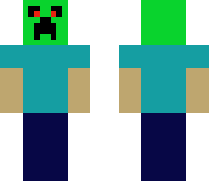 steve with a creeper hat