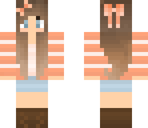 cute pink striped girl