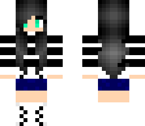 black haired girl with jumper
