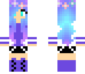 purple blue girl