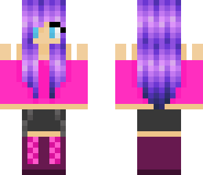 purple haired girl