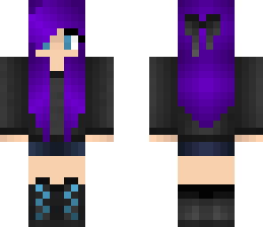violet haired girl