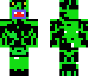 man in green black