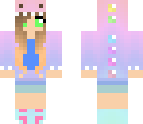 cute dino girl pastel