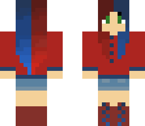 cute red and blue girl