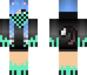 blue cat girl